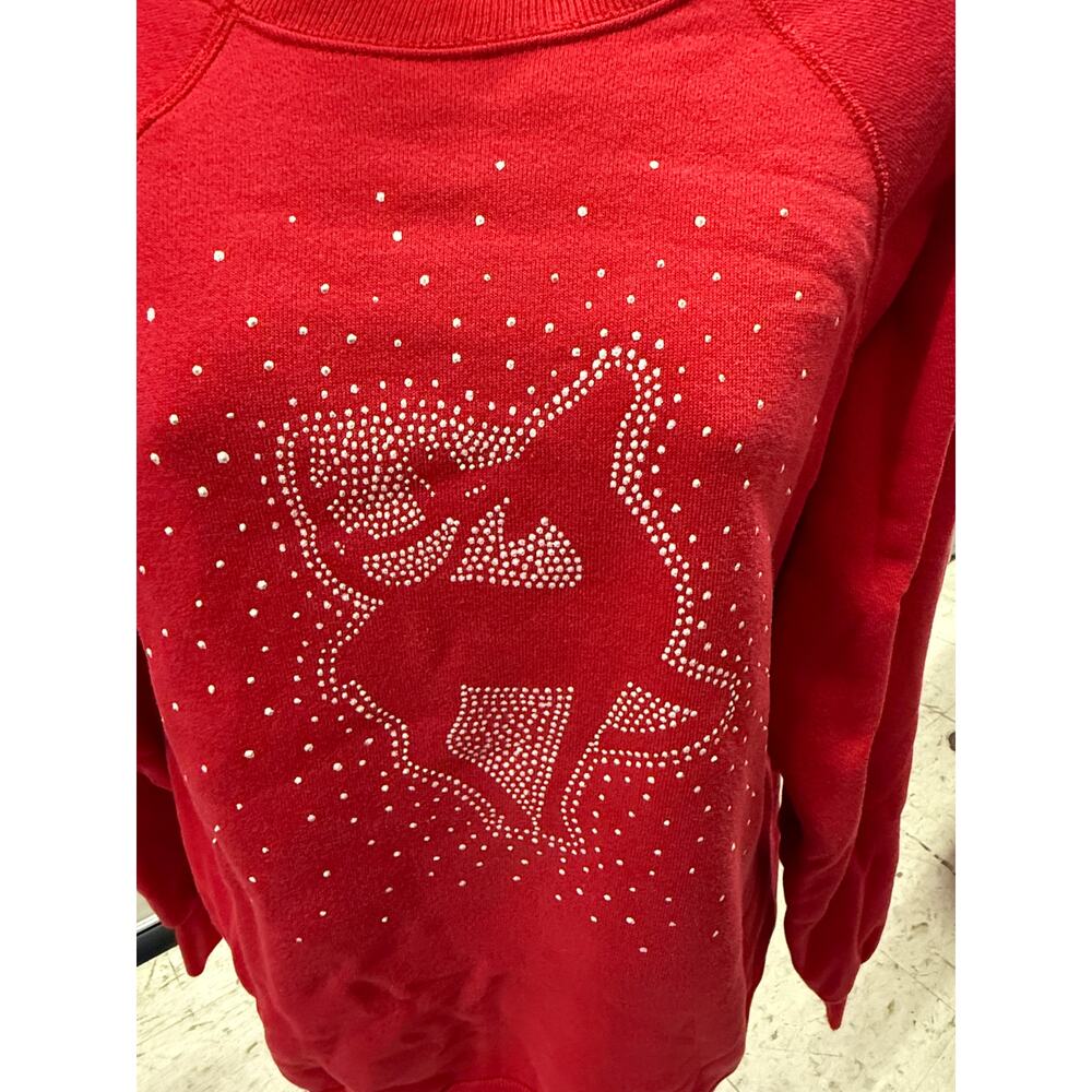 Vintage 90s Hanes Women L "Christmas Reindeer" sweatshirt - Picture 2 of 4